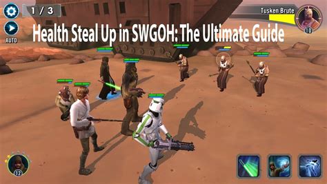 BobaFettish86 wrote . . Swgoh health steal up characters